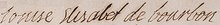 Signature de Louise-Élisabeth de Bourbon-Condé