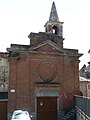 Facciata della chiesa di San Biagio, Lu, Piemonte, Italia