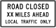 Road Closed Ahead sign