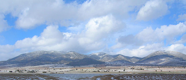 The Massif of Revolcadores is the highest point of the Region of Murcia, its highest peak is Los Obispos Peak at 2,014 metres (6,608 ft).