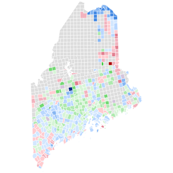 Maine Presidential Results 1992 by Municipality.svg