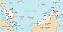 An enlargeable map of Malaysia Malaysia-CIA WFB Map.png