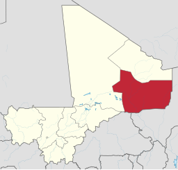 Gaoregionens beliggenhed i Mali