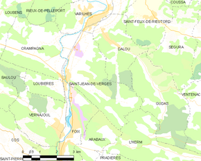 Poziția localității Saint-Jean-de-Verges