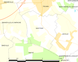 Mapa obce Saint-Pair
