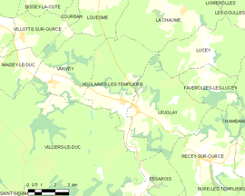 Mapa obce Voulaines-les-Templiers