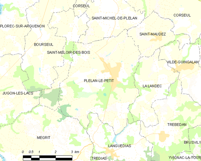 Poziția localității Plélan-le-Petit