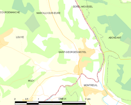 Mapa obce Saint-Georges-Motel