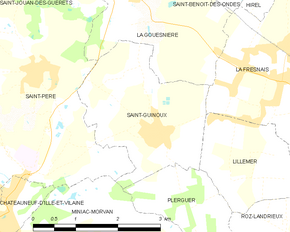 Poziția localității Saint-Guinoux