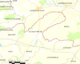 Mapa obce Le Gault-Perche