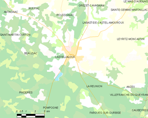 Poziția localității Casteljaloux