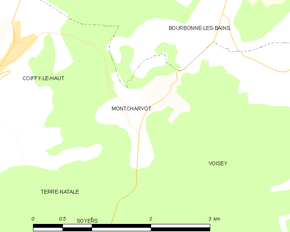 Poziția localității Montcharvot