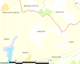 Mapa obce Coincourt