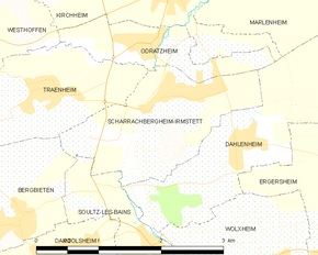 Poziția localității Scharrachbergheim-Irmstett