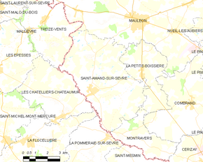 Poziția localității Saint-Amand-sur-Sèvre