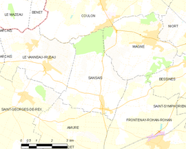 Mapa obce Sansais