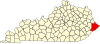 Mapa de Kentucky Resaltando el condado de Pike.svg