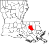Map of Louisiana highlighting Livingston Parish.svg