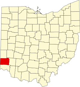 Locatie van Butler County in Ohio