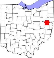 Harta e Carroll County në Ohio