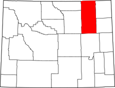 Map of Wyoming highlighting Campbell County.svg