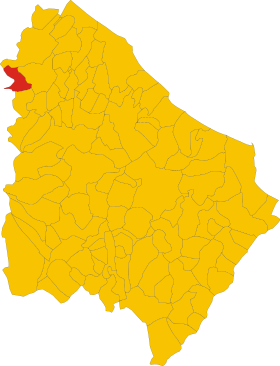 Map of comune of Casalincontrada (province of Chieti, region Abruzzo, Italy).svg