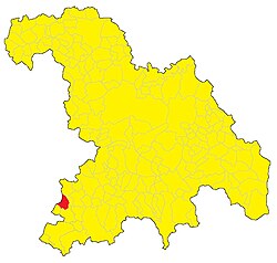Elhelyezkedése Alessandria térképén