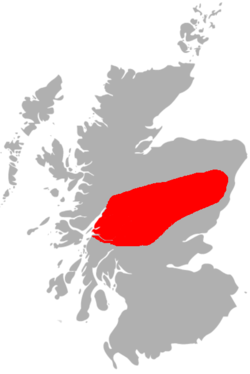 Grampiany na mapě Skotska