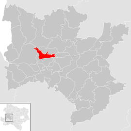 Poloha obce Marbach an der Donau v okrese Melk (klikacia mapa)