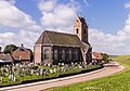17. A Mariakerk van Wierum látképe a tengerpartról (Wierum, Frízföld, Hollandia) (javítás)/(csere)