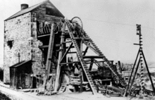 Meadow Shaft of Minera Lead Mines in 1893. Meadow shaft.gif