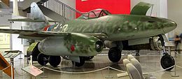 Hans Guido Mutke's Me 262 A-1a/R7 on display at the Deutsches Museum
