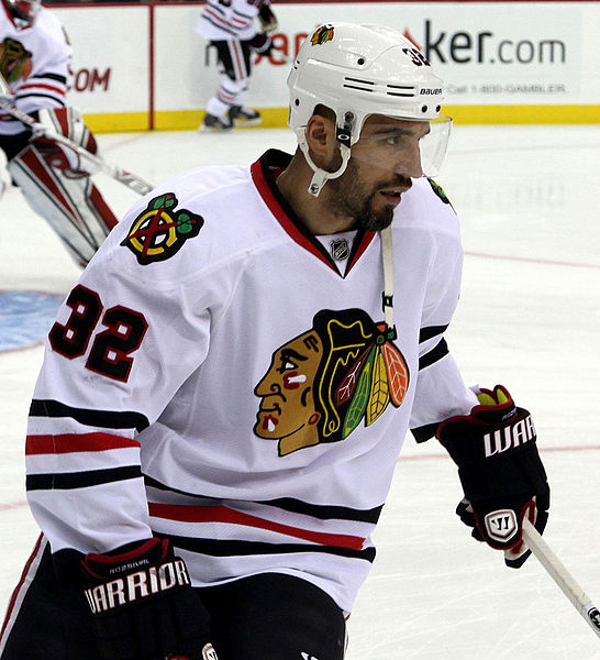 Rozsíval as a member of the Chicago Blackhawks in December 2014