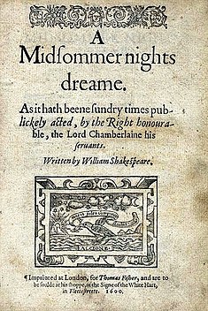 Midsommer nights dreame 1600 Quarto title page.jpg