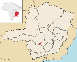 Localização de Itapecerica em Minas Gerais