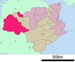 Lokasi Miyoshi di Prefektur Tokushima