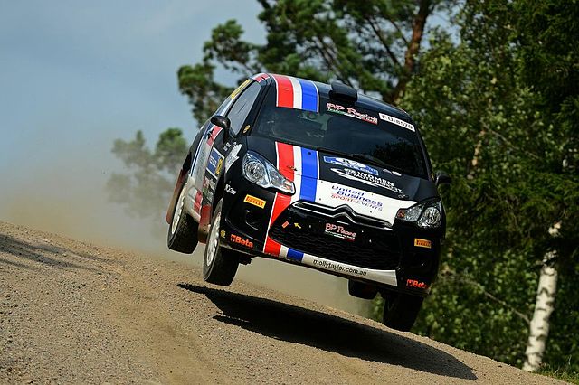 Driving Citroën DS3 R3T for United Business in WRC Rally Finland.