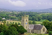 View of St Nicholas's Church from the nearby Montgomery Castle