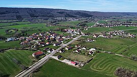 Aerial view of Montigny-sur-l'Ain