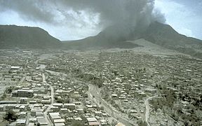 1997年の大噴火によって放棄されたプリマス