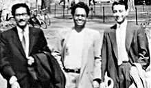 Mujib (left) in Harvard with Munier Chowdhury (middle) and Md. Matiul Islam (right) Mujib in Harvard.jpg