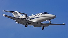 The Citation M2 has small winglets. N862MT C525(Citation M2) Cessna Aircraft VKO UUWW (33471434942).jpg