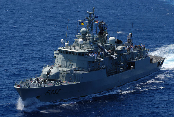 The Portuguese frigate NRP Corte Real. The MEKO 200 variant designed for the Portuguese was the basis of Blohm + Voss and AMECON's successful proposal