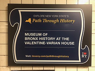 NYS Path Through History Sign Museum of Bronx History NYS Path Through History Sign Museum of Bronx History IMG 3382 HLG.jpg