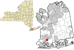 Nassau County New York incorporated and unincorporated areas East Rockaway highlighted.svg