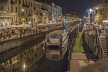 Navigli in Milan by night Navigli S.jpg