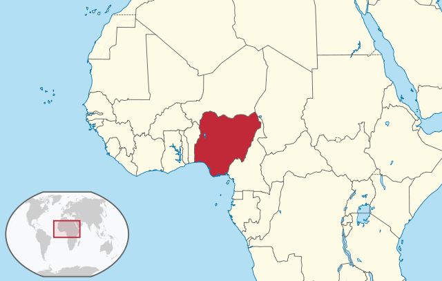 Nigeeria asendikaart