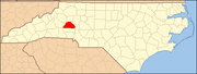 Catawba County map North Carolina Map Highlighting Catawba County.PNG