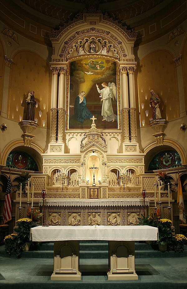 Annunciation altarpiece at Old St Mary's Church