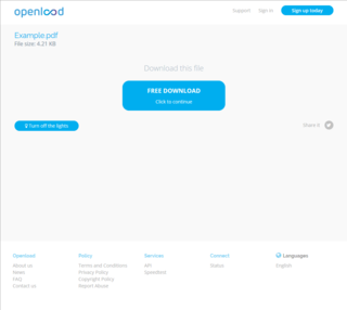 <span class="mw-page-title-main">Openload</span> File-sharing website